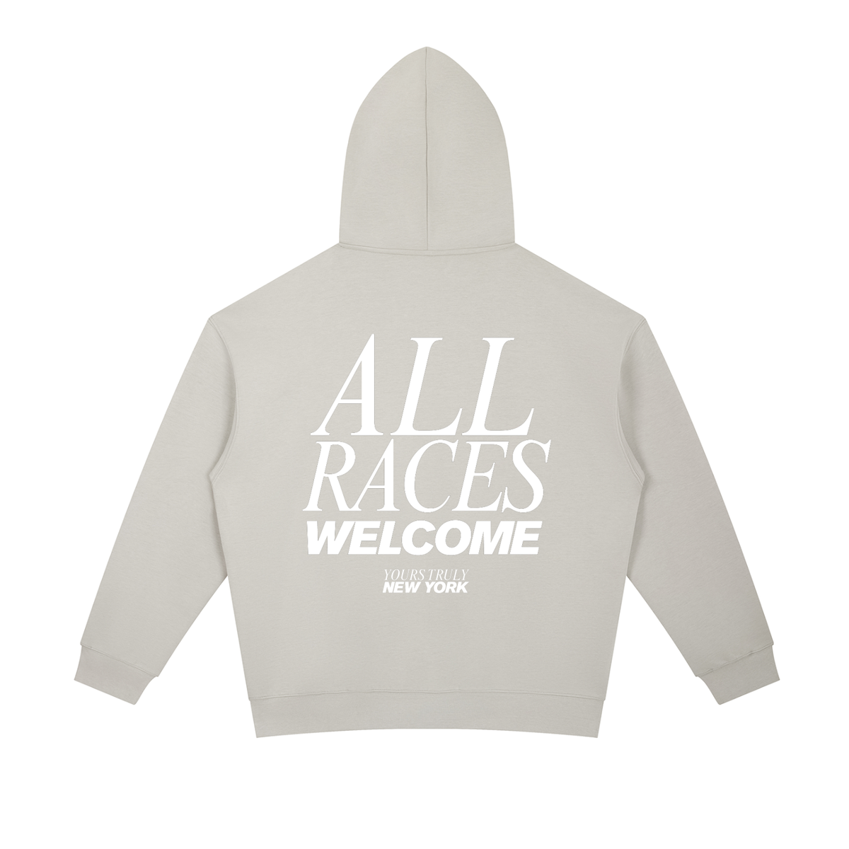 ALL RACES WELCOME Heavyweight Hoodie